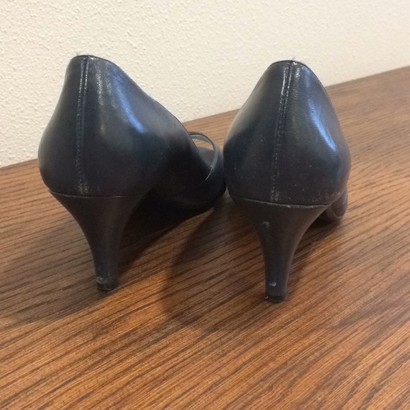 Naturalizer Leather PeepToe Pumps in blue, sz 8.5 - Picture 3 of 5